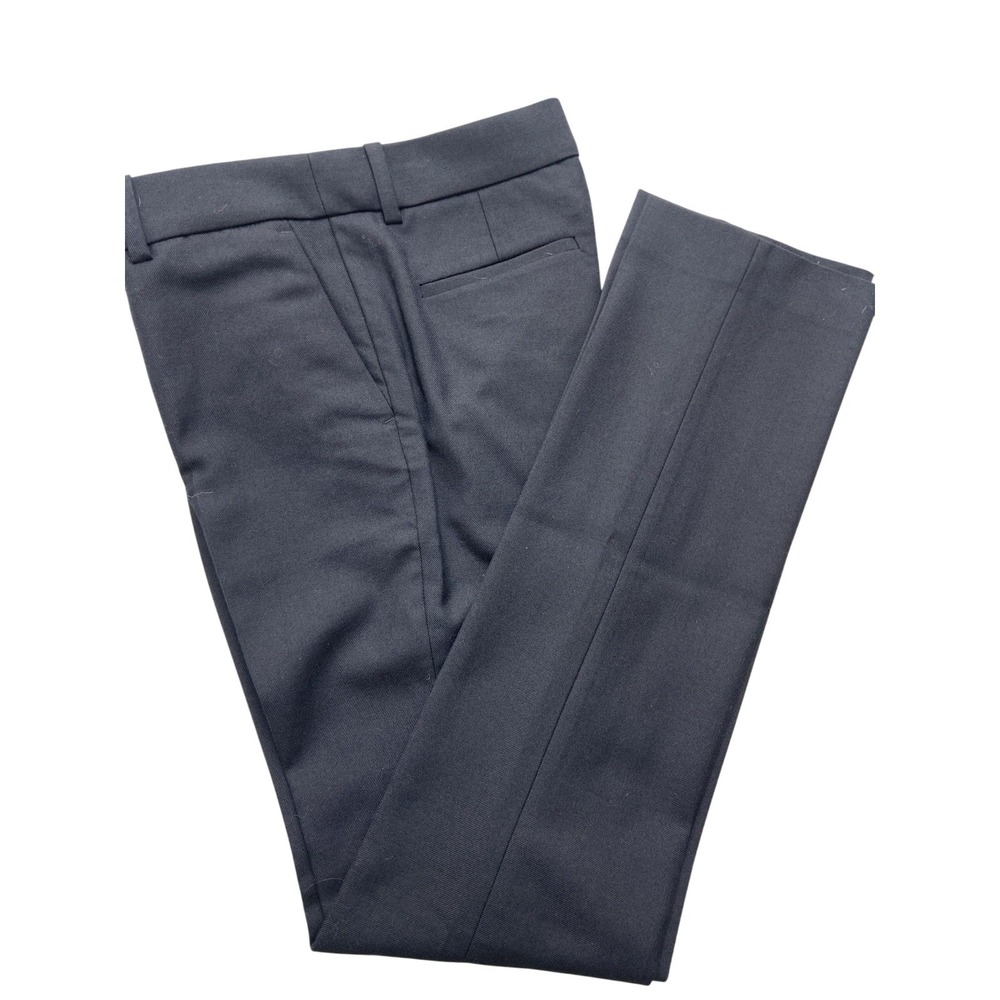Uniqlo Ines De La Fressange Dress Pants Womens 6 Blue Twill Straight Leg Career